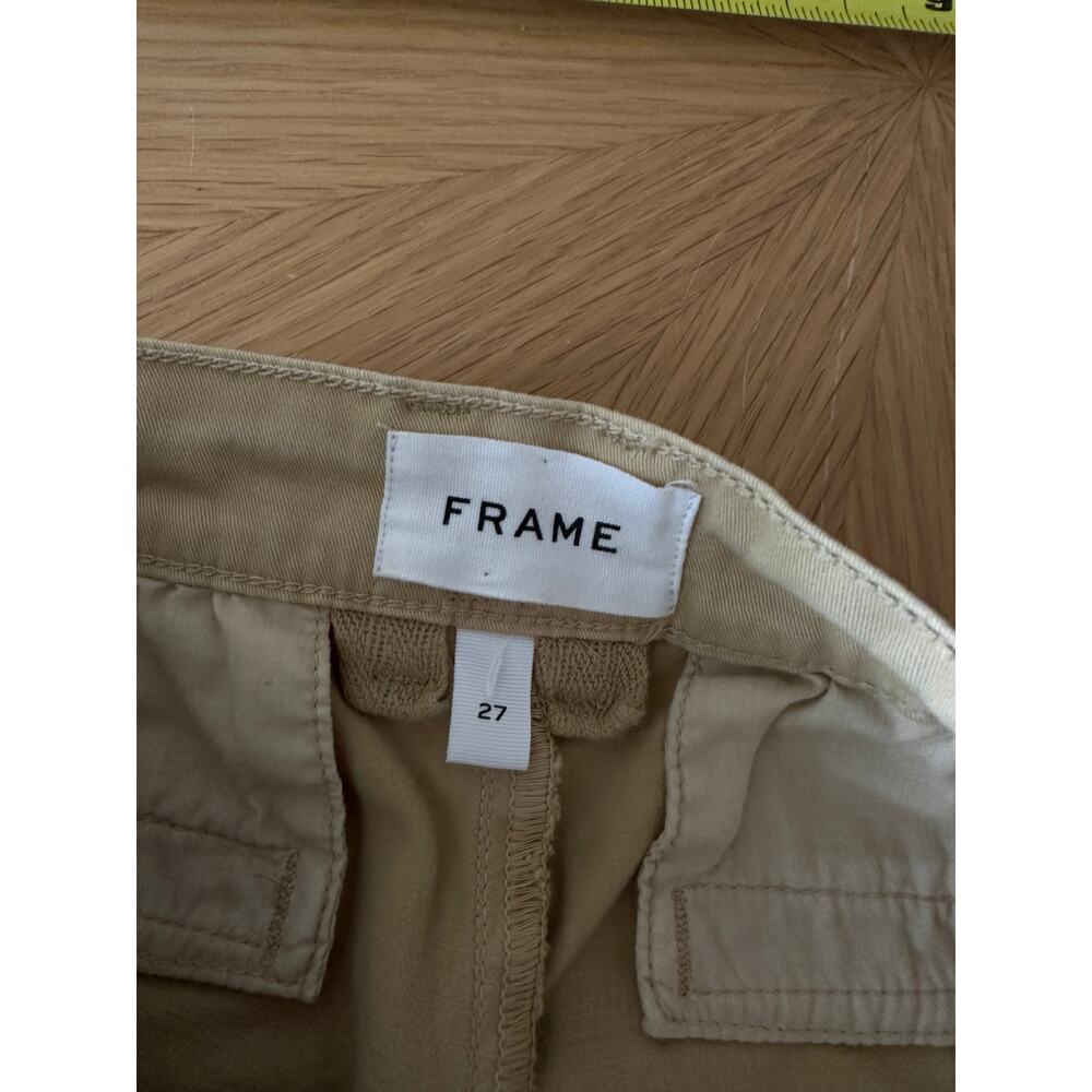 FRAME Wide Leg Tomboy Trousers | Washed Tan | Size 27 - Picture 4 of 10